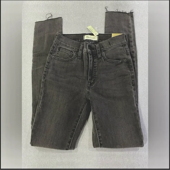 Madewell High Rise Skinny Jeans 24 NWT Washed Black Distressed Magic Pockets - Picture 4 of 8